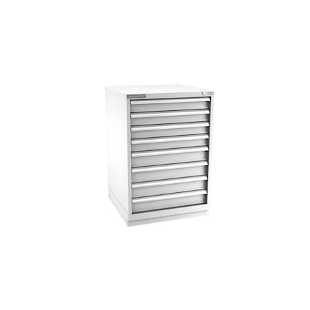 Champion Tool Storage Modular Drawer Cabinet, 8 Drawer, Light Gray, Steel, 28 in W x 28-1/2 in D x 41-3/4 in H S18000802CILFTB-LG
